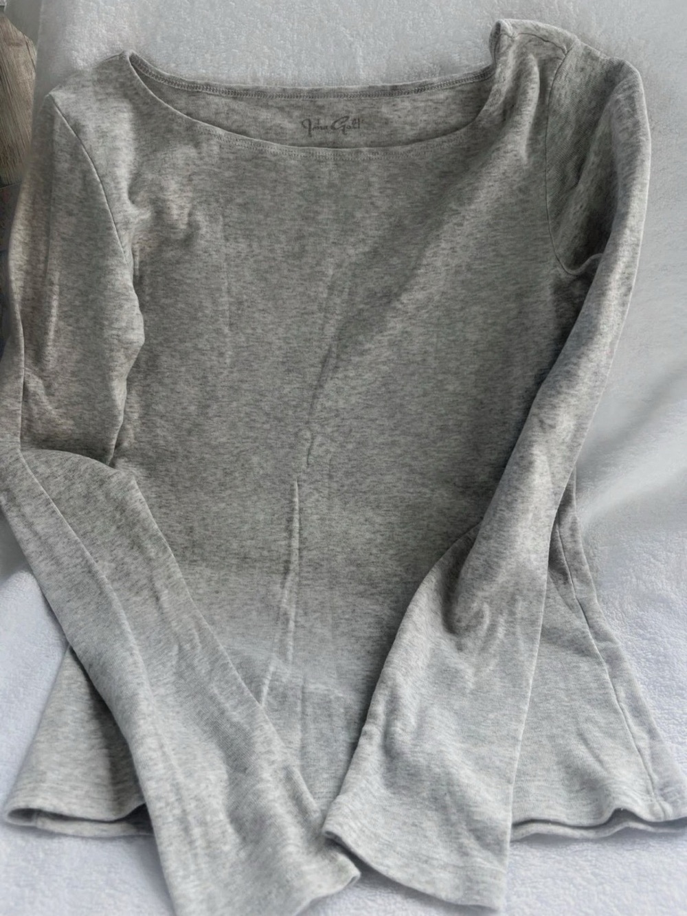 Urban Outfitters Light Gray Long Sleeve Crewneck Top